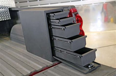 steel 5-drawer wheel well truck box|wheel well toolbox with drawers.